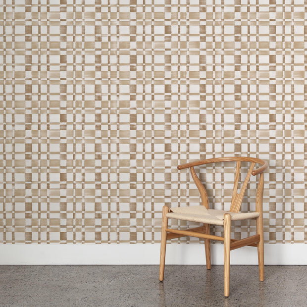 Kate Nixon Biscotti Wallpaper – Weave Collection | Quercus & Co