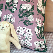 Mauve Freida Linen/Cotton Fabric - 55.9" Width, 18" x 23.5" Repeat | SupplyShowroom