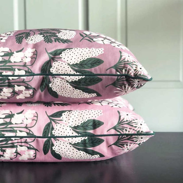 Rose Freida Linen/Cotton Fabric - 55.9" Width, 18" x 23.5" Repeat | SupplyShowroom