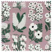 Mauve Freida Linen/Cotton Fabric - 55.9" Width, 18" x 23.5" Repeat | SupplyShowroom