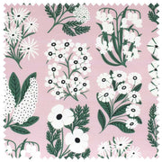 Rose Freida Linen/Cotton Fabric - 55.9" Width, 18" x 23.5" Repeat | SupplyShowroom
