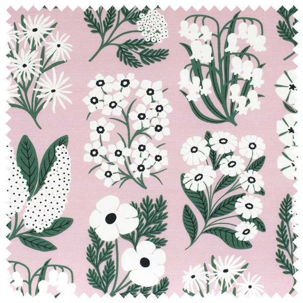 Rose Freida Linen/Cotton Fabric - 55.9" Width, 18" x 23.5" Repeat | SupplyShowroom