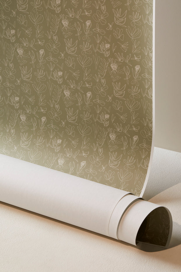 Gumleaf - Crawl Wallpaper - Willie Weston x Kate Constantine Collaboration | Supply Showroom