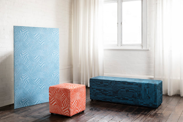 Papaya Indoor Poly Weave Defragmentation Fabric – Willie Weston x Lisa Waup