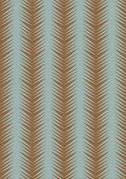 Terracotta Aqua Fabric - Ziggy | 100% Linen | Supply Showroom