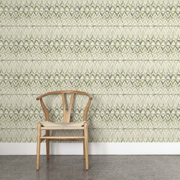 Bargello Wallpaper – Verona Green | Luxury Designer WP by the Yard