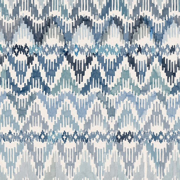 Bargello Wallpaper – Venice Blue | Luxury Designer WP by the Yard