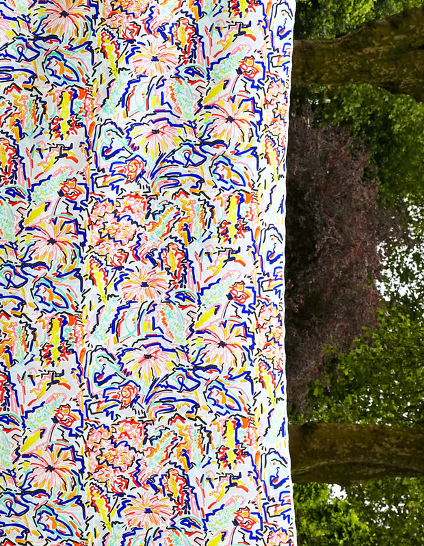 A Joyful Blossom - Linen Cotton Blend Fabric - Elegant Design | Supply Showroom