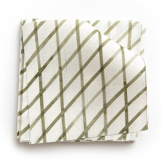 Arbor Green - Drawing 3 Linen Fabric - Premium Quality | Supply Showroom