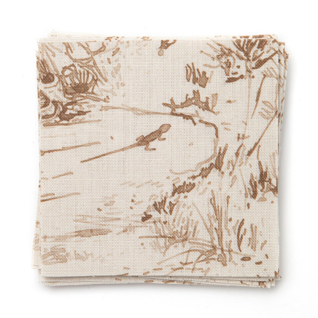 Sand Bank Dunes Fabric – 100% Linen, 59" Width, 56" x 27.6" Repeat