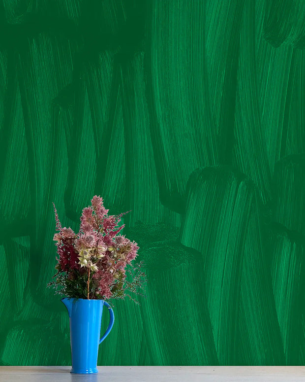 Malachite Wallpaper – Exhale Collection | Non-Woven Half Drop Design