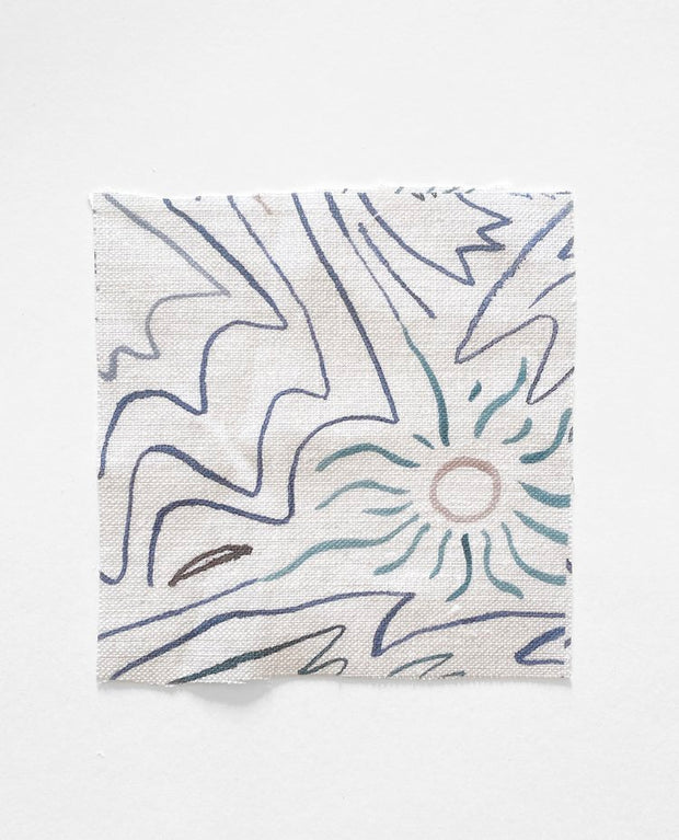 Winter Sunbird 100% Linen Fabric - 59" Width, 28" x 28" Repeat | SupplyShowroom