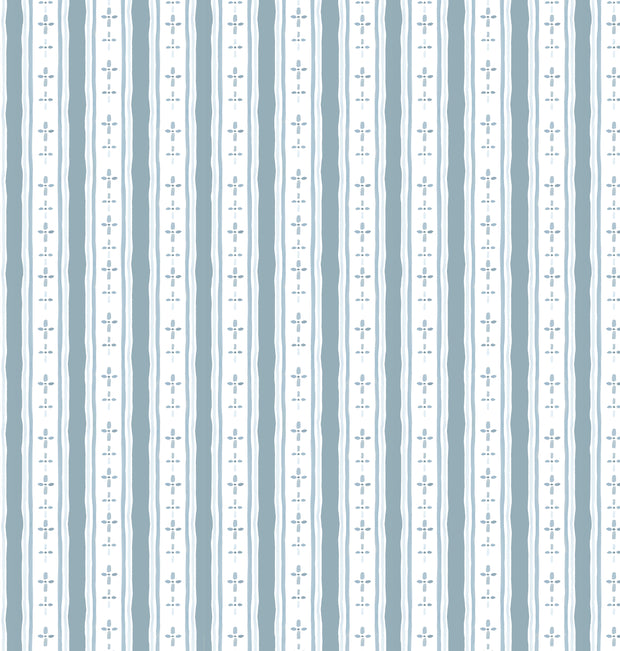 Slate Flower Stripe Linen Fabric – Sold by Yard | Supply Showroom