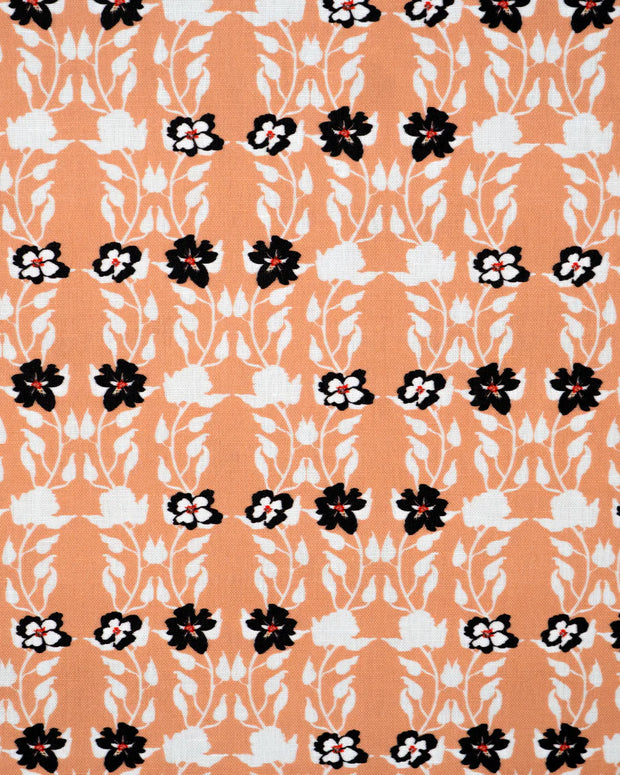 Apricot Fabric – Gertrude Collection, Belgian Cotton Linen by the Yard
