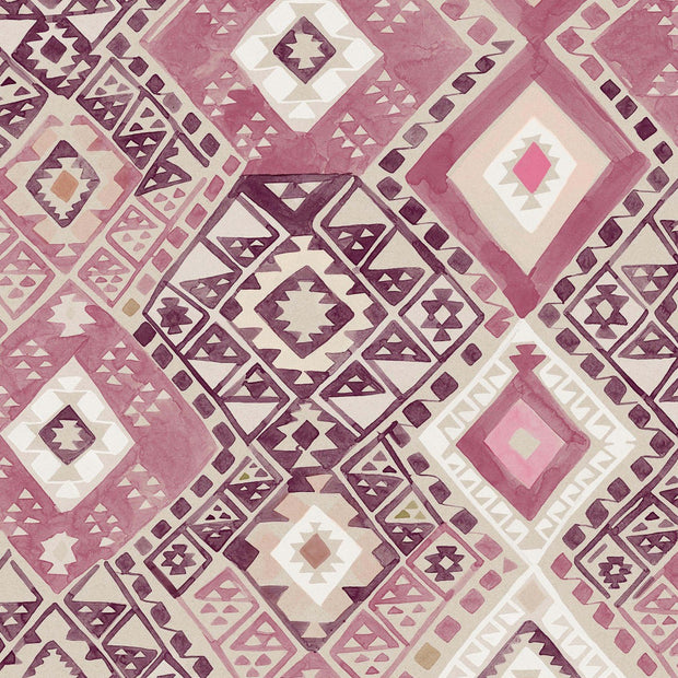 Kilim Wallpaper – Persian Pink | Half-Drop Repeat WP by Yard
