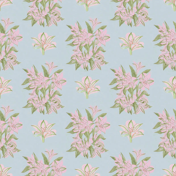 Lilies Wallpaper – Blue | Elegant Botanical Floral Wall Covering