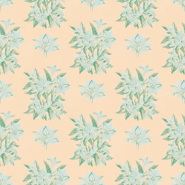 Lilies Wallpaper – Peach | Elegant Botanical Floral Wall Covering