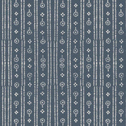 Midnight Birdlip Path Fabric – 100% Linen, 144cm Width