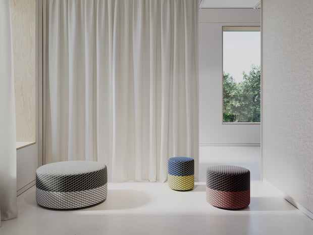 Grey/White Fabric – Buzz (Reversible), Nylon & Cotton Blend, 136cm Width