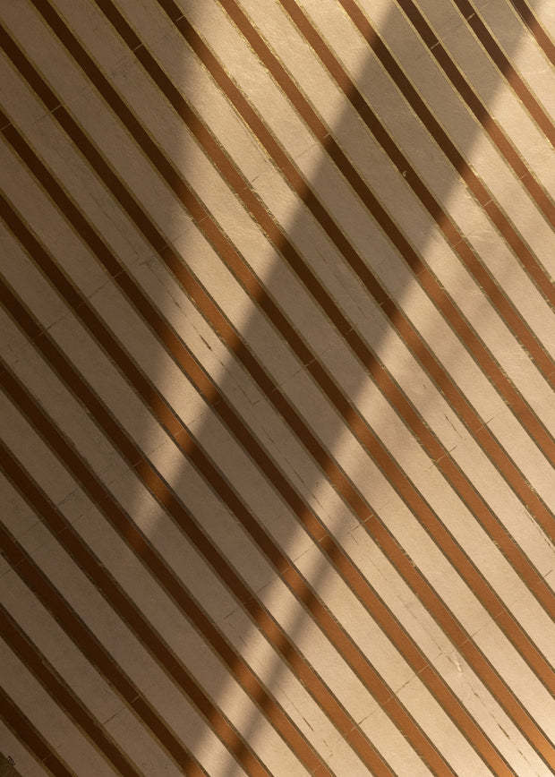 Brown and beige striped pattern-Gold - Wallpaper - Metallica - Premium Quality | Supply Showroom