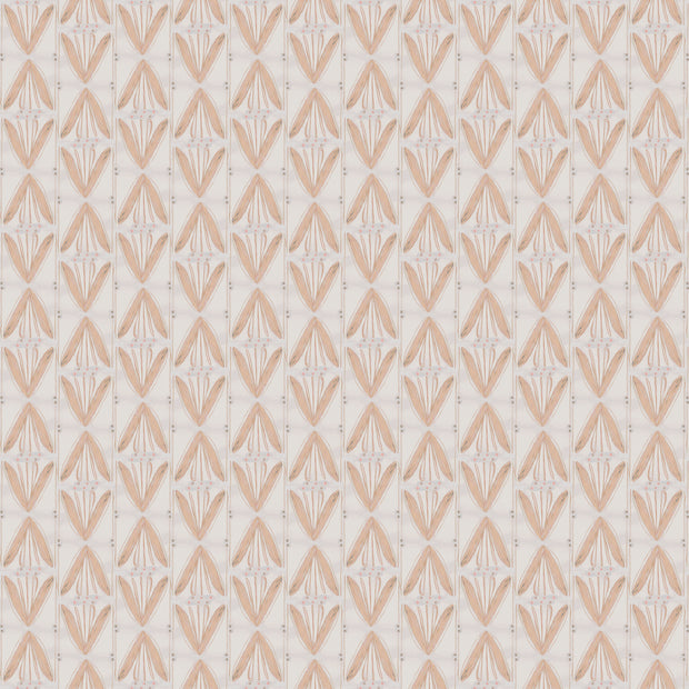 A close-up view of a beige wallpaper with a geometric pattern of reeds. Reeds Wallpaper – Beige | Elegant Textured Wallcovering Design