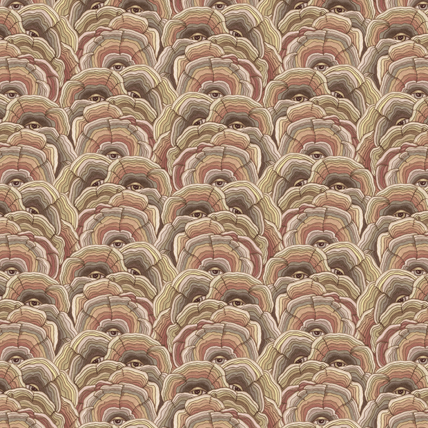 Desert Reishi Fabric – 100% Linen, 54" Wide, 27" Repeat