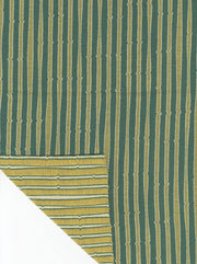 Green Snag Stripe Fabric – Reversible, 53" Width
