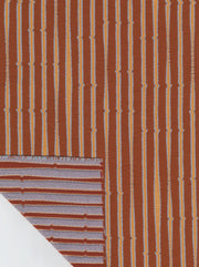 Rust Snag Stripe Fabric – Reversible, 53" Width