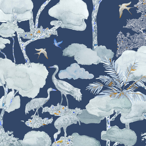 Dark Blue - Aleteo Wallpaper | 50cm x 10m Panels