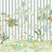 Green Stripes - Wallpaper - Ubatuba Panoramic Mural | Supply Showroom