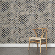 Tapestry Wallpaper – Navy | Half Drop Design by Yard