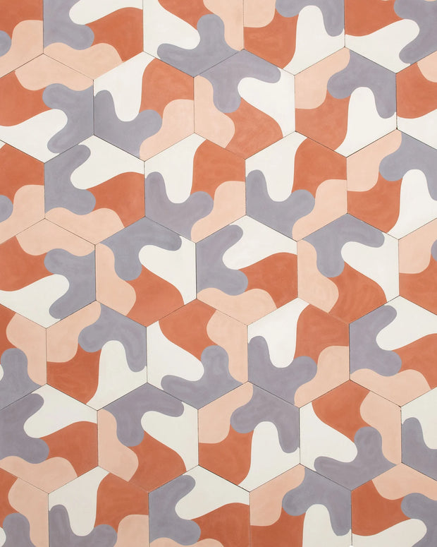 White & Terra Cotta - Tile