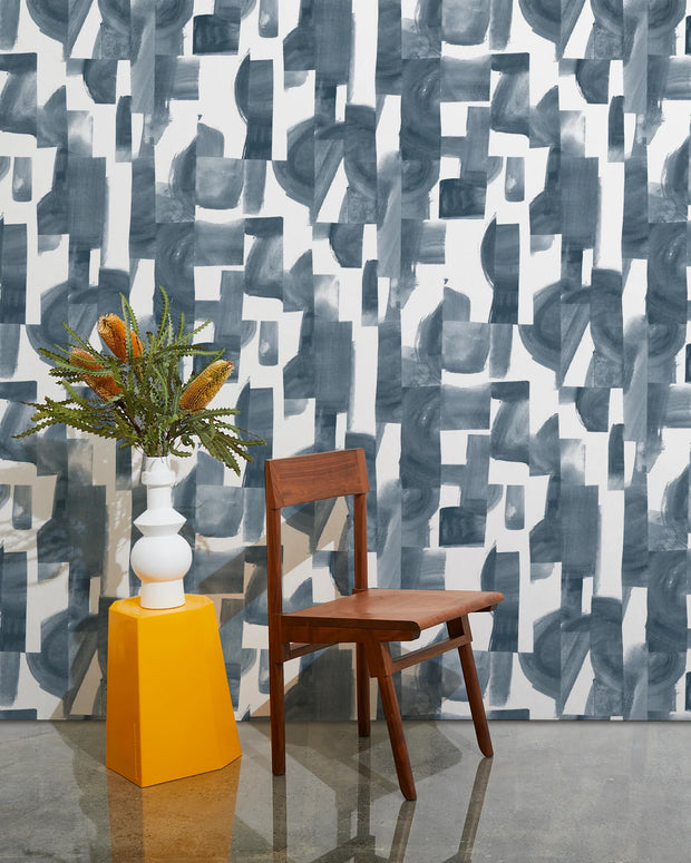 Storm on White Wallpaper – Agolise | Half-Drop 10 Yard Roll