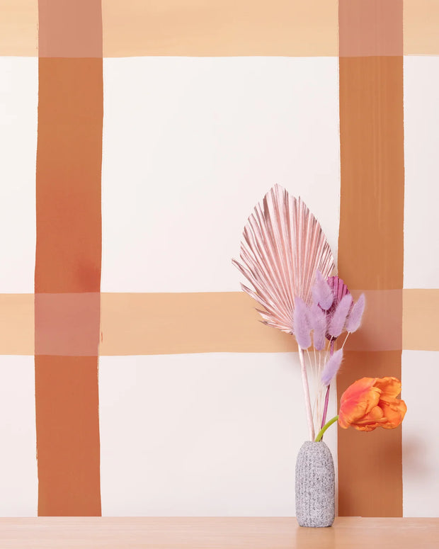 Terra Cotta and Salt Pink on White - WP