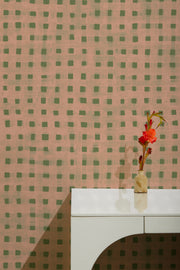 Tulips Wallpaper - Elegant Crosswise Design, Sold by 10 Yard Roll