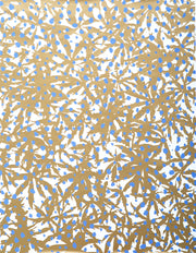 Gold on Cream with Ceanothus Wallpaper – Wild Thing | 27" Trimmed Roll, Half Drop Match