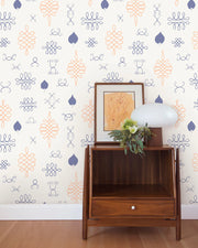 Gloaming Neon Orange and Han Purple On Cream - WP