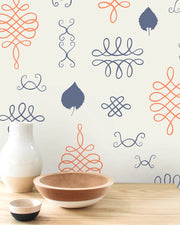 Gloaming Neon Orange and Han Purple On Cream - WP