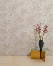 Taupe Heavy Wallpaper – Baptiste | 10 Yard Roll, Half Drop, Clay Coat