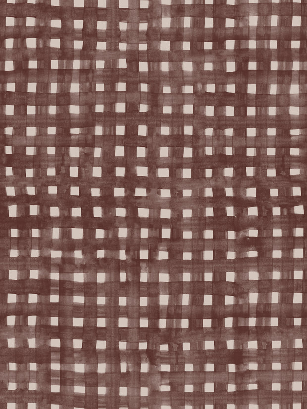 Mulberry on Blush - WP Crosswise Wallpaper, 27" Width, 10 Yard Roll