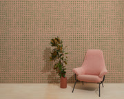 Tulips Wallpaper - Elegant Crosswise Design, Sold by 10 Yard Roll