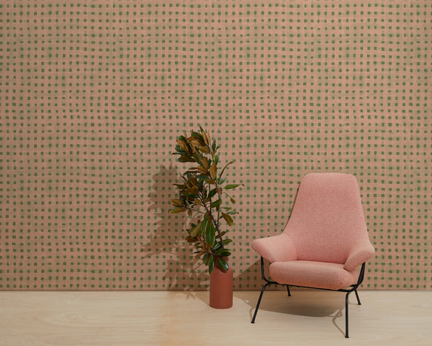 Tulips Wallpaper - Elegant Crosswise Design, Sold by 10 Yard Roll