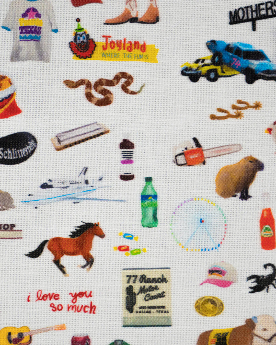 One Colorway Fabric – Too Much Texas Stuff Collection, Belgian