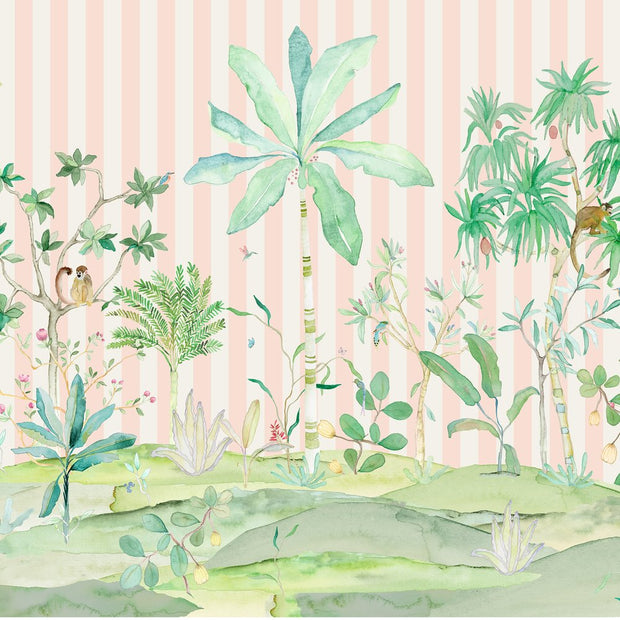 Guava Stripes - Wallpaper - Ubatuba Panoramic Mural | Supply Showroom