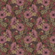 Rose Wild Posy Fabric – 100% Linen, 54" Wide, 27" Repeat