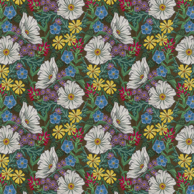 Springtime Wallpaper – Wild Posy Collection | Designer Ultra Clay Coated Wallcovering