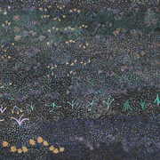 Night Sky Drapery Sheer – Singing Bush Medicine Linen Fabric