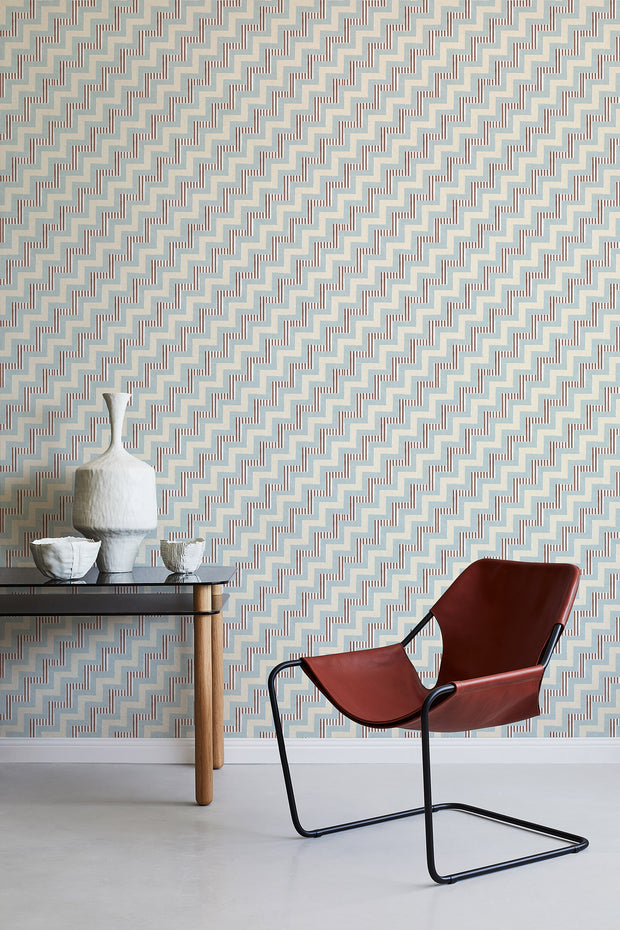 Sky Ziggy Wallpaper – Modern Geometric Wall Covering by Yard