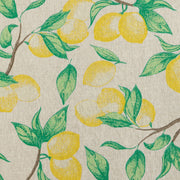 Natural Capri Lemons Fabric – Linen Cotton, 140cm, 18"x18" Repeat