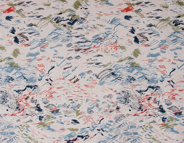 Sunset on Ecru - North Sea Fabric - 100% Linen | Supply Showroom